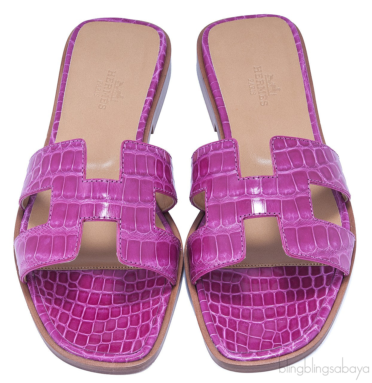 Oran Sandals Fuchsia Alligator