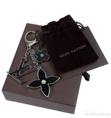 Louis Vuitton Black Fleur D'Epi Bag Charm