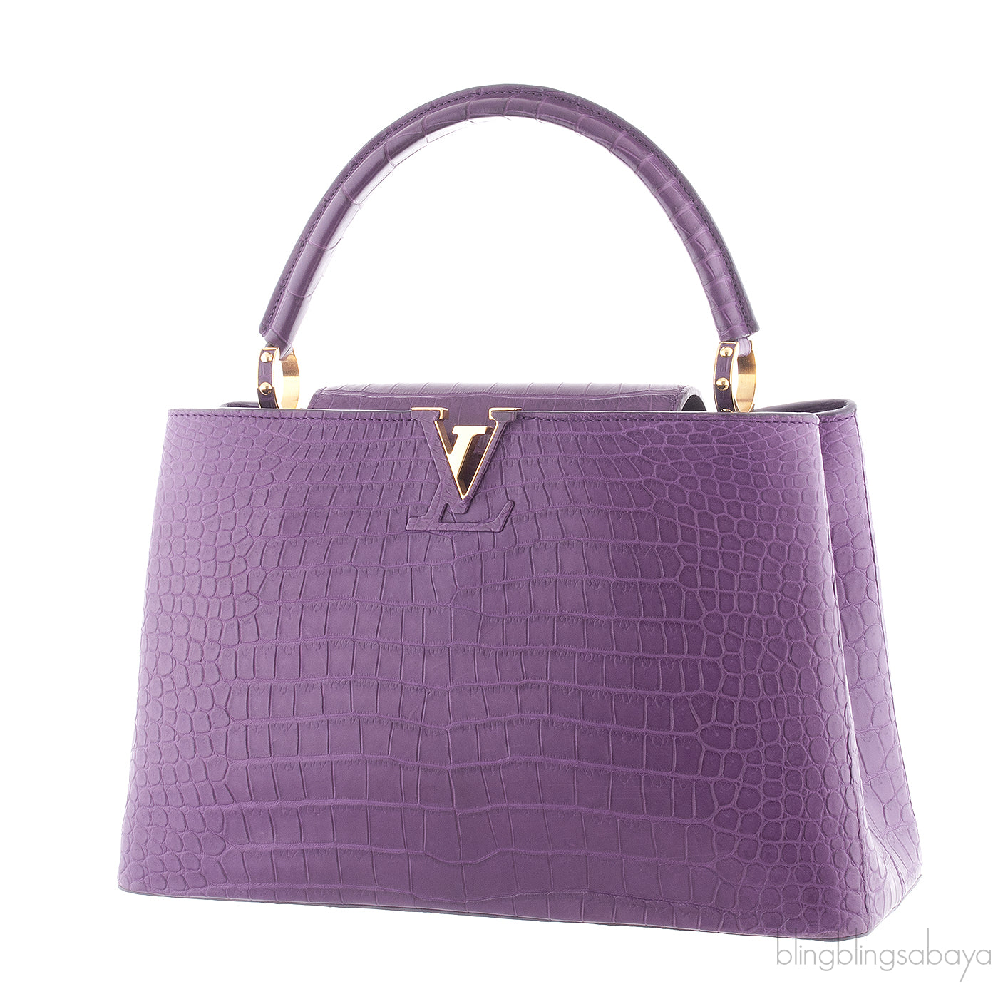 Purple Capucines Crocodile MM*