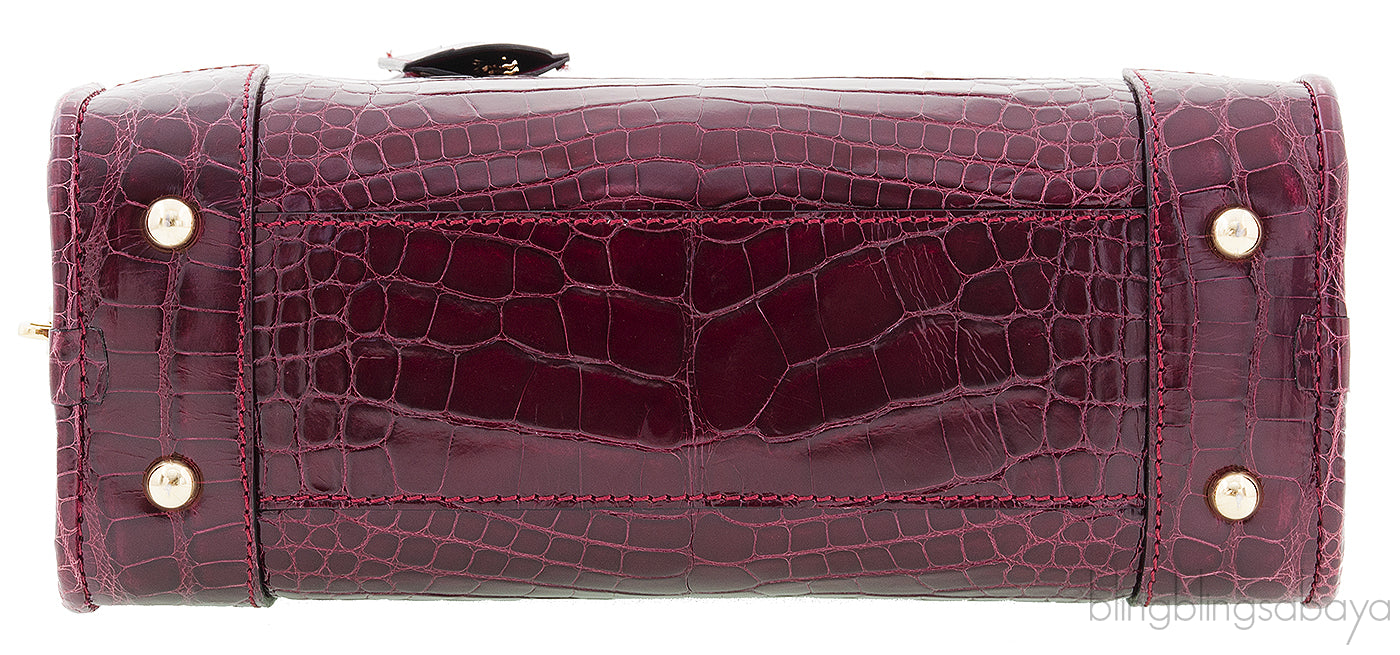 Amazona 23 Bordeaux Crocodile Bag
