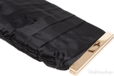 Dolce & Gabbana Miss Lady Black Satin Clutch