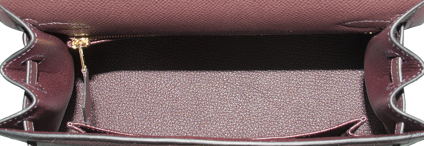 Kelly 25 Rouge Epsom Sellier GHW