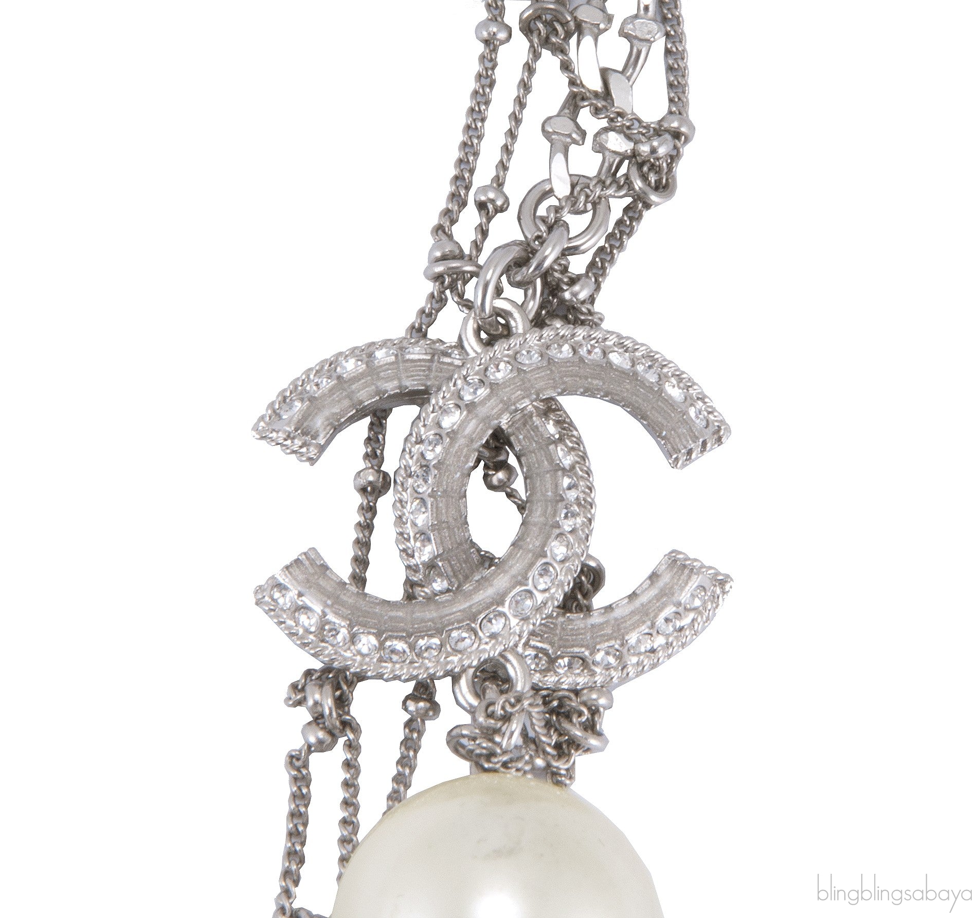 CC Pearl Cluster Necklace