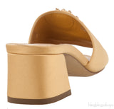 Madeleine Gold Satin Mule