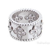 Perlée Clover Diamond Ring
