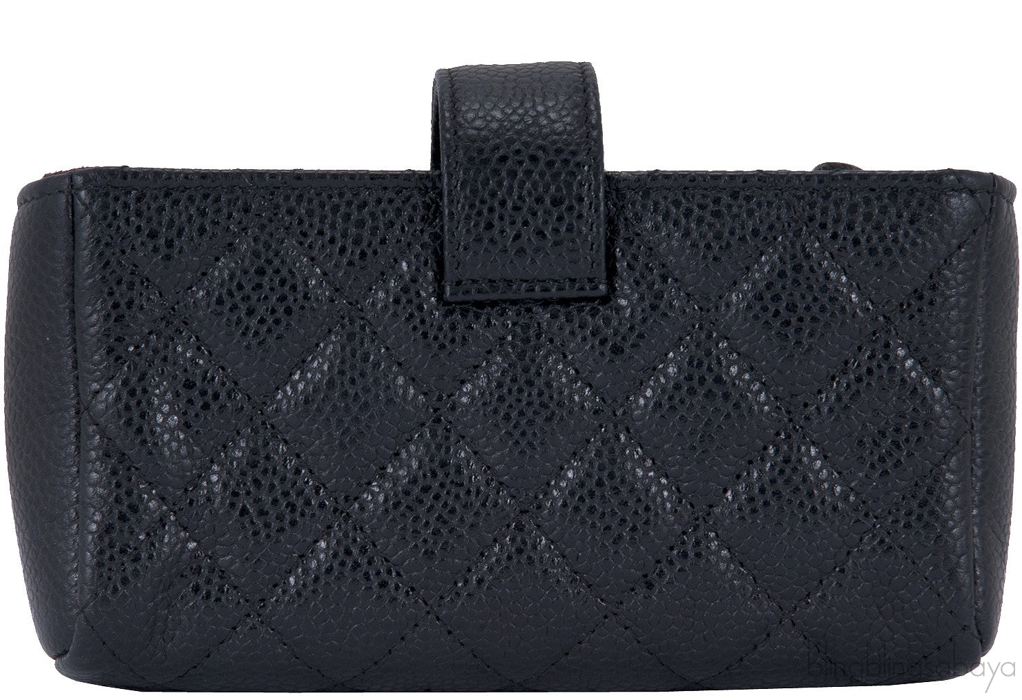Black Quilted Phone Holder
