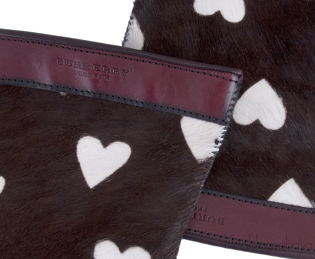Jenny Heartprinted Calf Hair Gloves