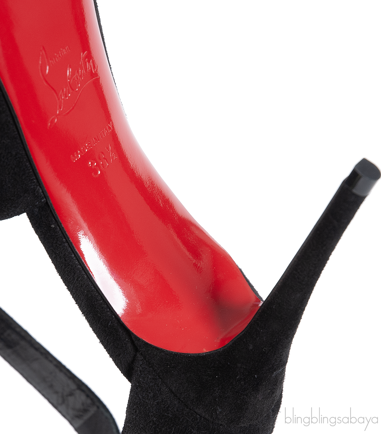Christian Louboutin Rosas 85 Black Suede Heels