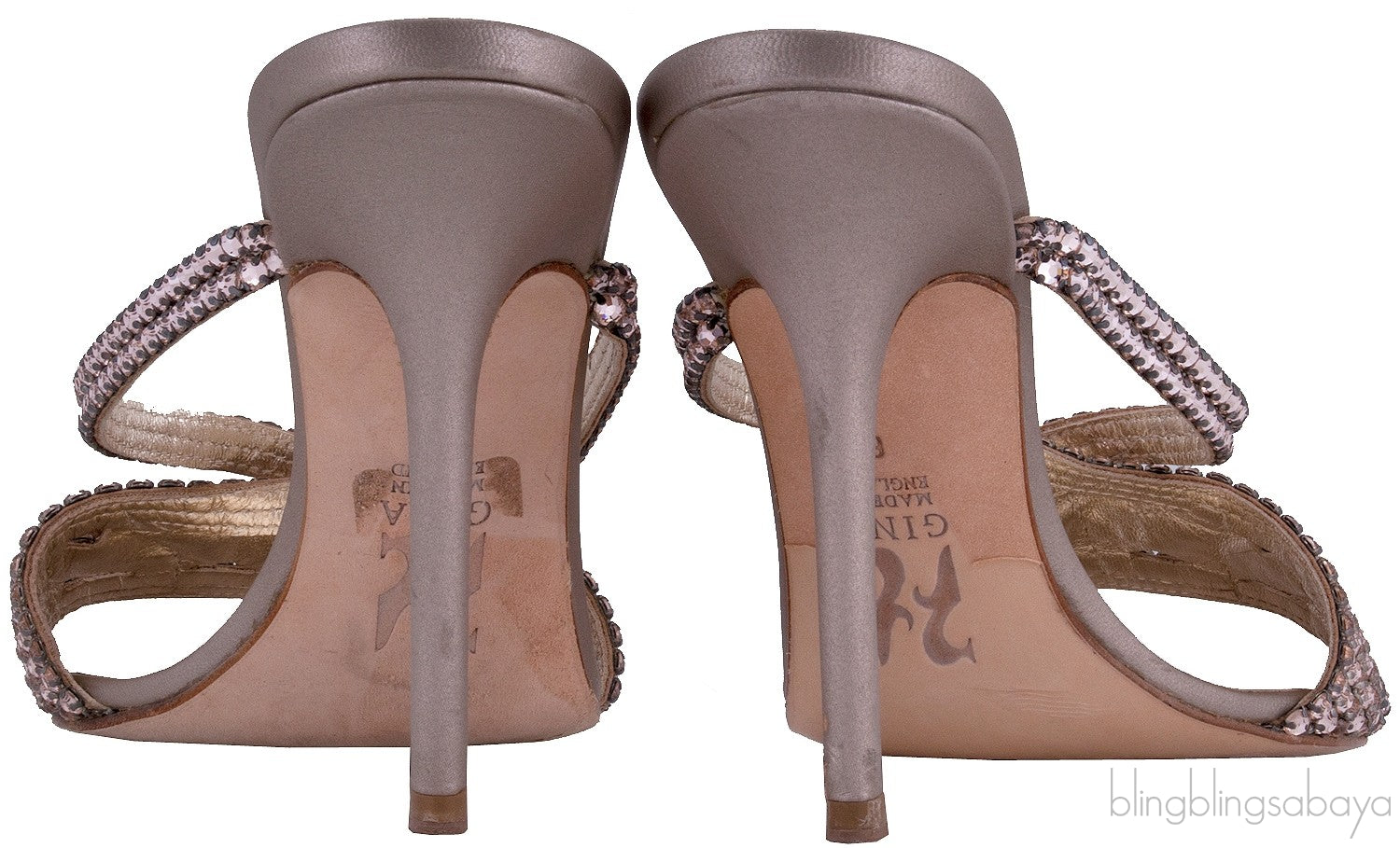 Flesh Crystal Embellished Sandals