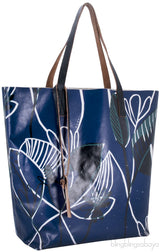 Blue Printed PVC Tote