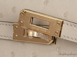 Kelly 25 Parchemin Ostrich GHW