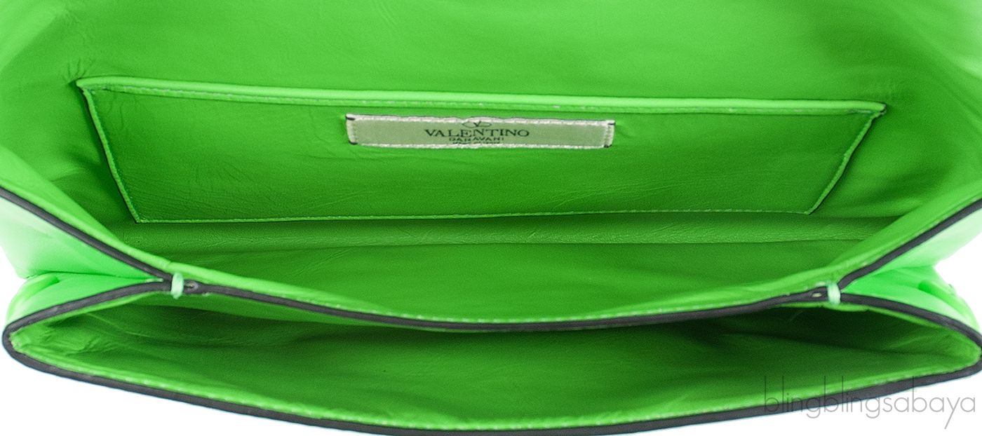Intrigate Envelope Clutch Neon Green