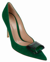 Gianvito Rossi Emerald Jaipur 105 Embellished Suede Pumps