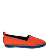 Loewe Orange Orange Textured Leather Espadrille 37