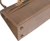 Hermes Vintage Mini Kelly 20 Lizard Ficelle GHW