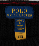 Polo Ralph Lauren Black Knitted Long Kids Sweatshirt L