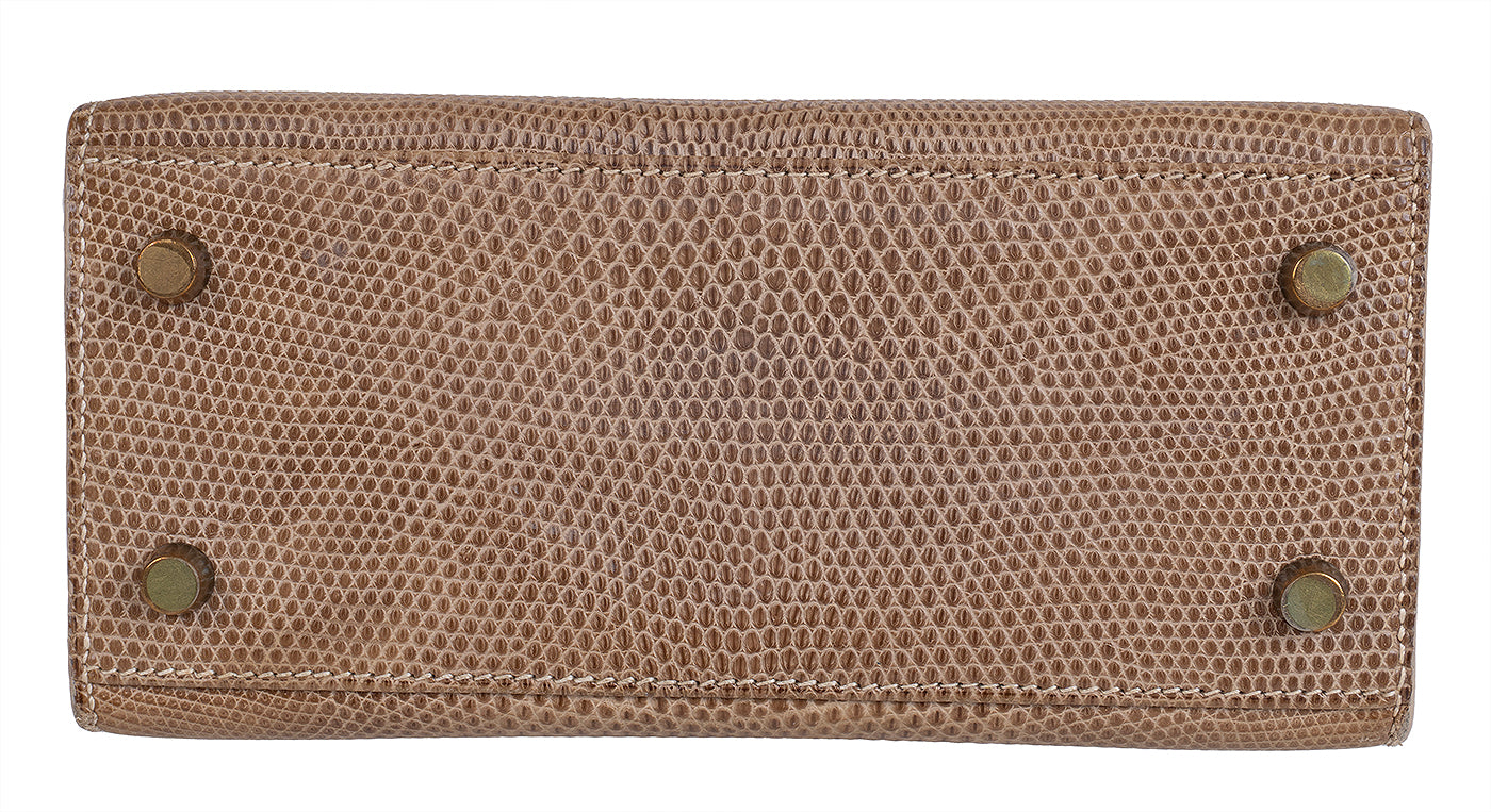 Hermes Vintage Mini Kelly 20 Lizard Ficelle GHW