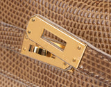 Hermes Vintage Mini Kelly 20 Lizard Ficelle GHW