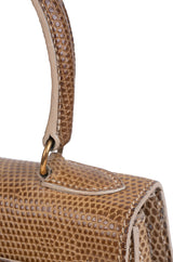 Hermes Vintage Mini Kelly 20 Lizard Ficelle GHW