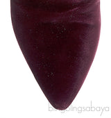 Maroon Stella Velvet Mules