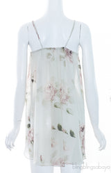 Rose Printed Silk Nightdress