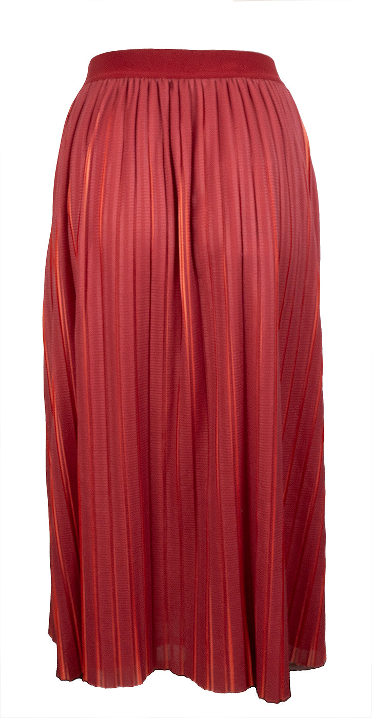 Max & Co. Rusty Orange Pleated Skirt M