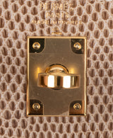 Hermes Vintage Mini Kelly 20 Lizard Ficelle GHW