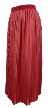 Max & Co. Rusty Orange Pleated Skirt M
