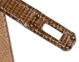 Hermes Vintage Mini Kelly 20 Lizard Ficelle GHW