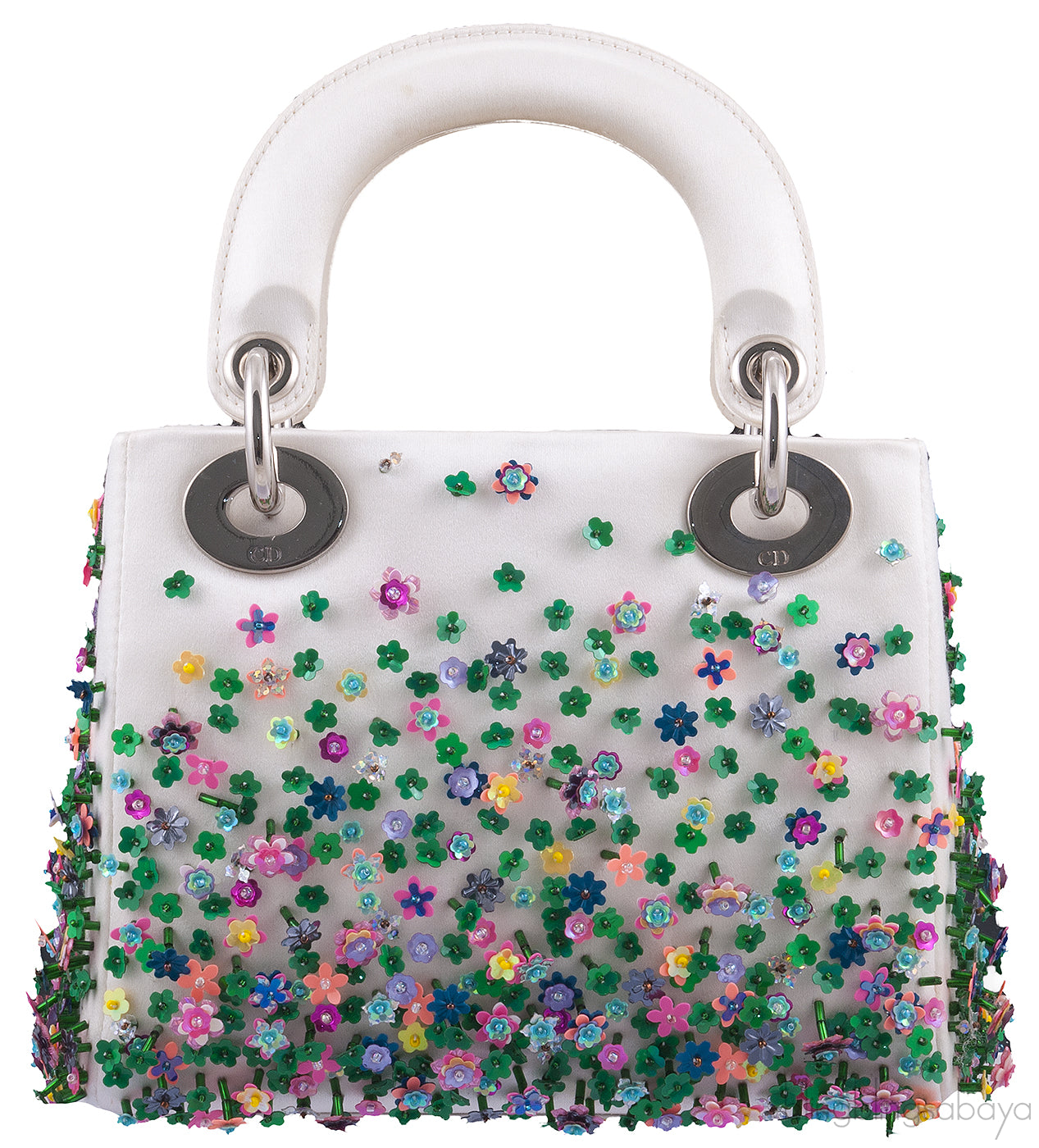 Lady Dior Micro Flower Embellished Bag