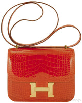 Constance Mini Orange Poppy Croc