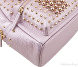 Pink Metallic Embellished Backpack