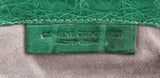 Green Double Zip Crocodile Tote Bag
