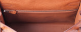 Kelly 32 Cognac Gold Ostrich