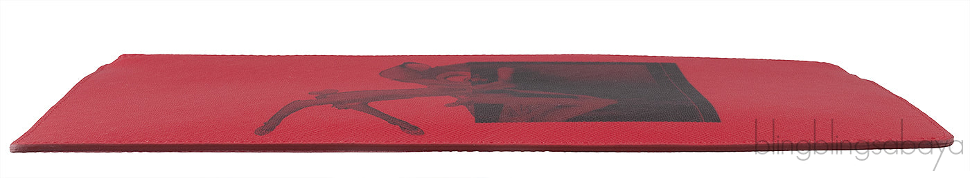 Red Iconic Print Pouch