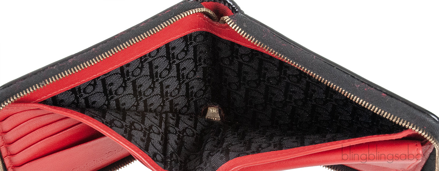 Dior Vintage Leopard Ponyhair Gambler Wallet
