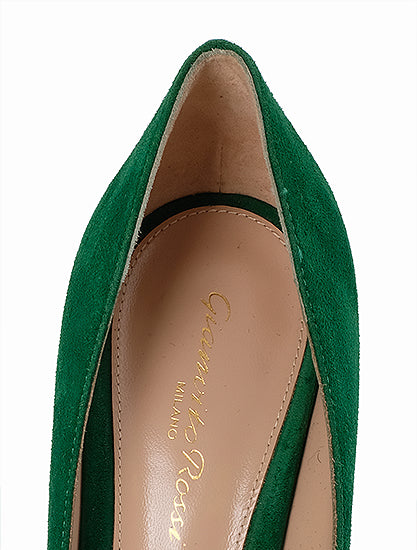 Gianvito Rossi Emerald Jaipur 105 Embellished Suede Pumps