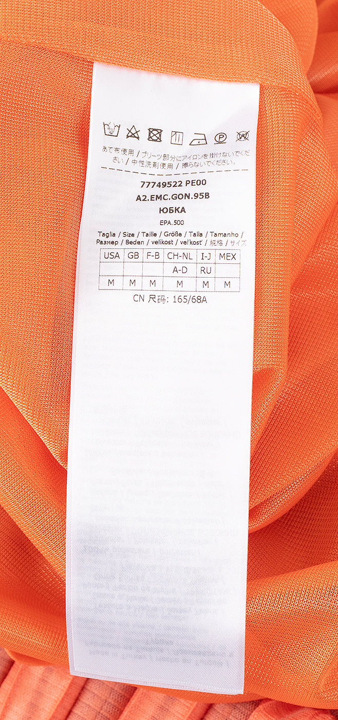 Max & Co. Rusty Orange Pleated Skirt M