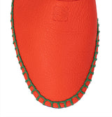 Loewe Orange Orange Textured Leather Espadrille 37