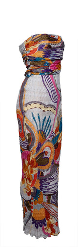 Missoni Tube Gathered Multicolor Printed Dress