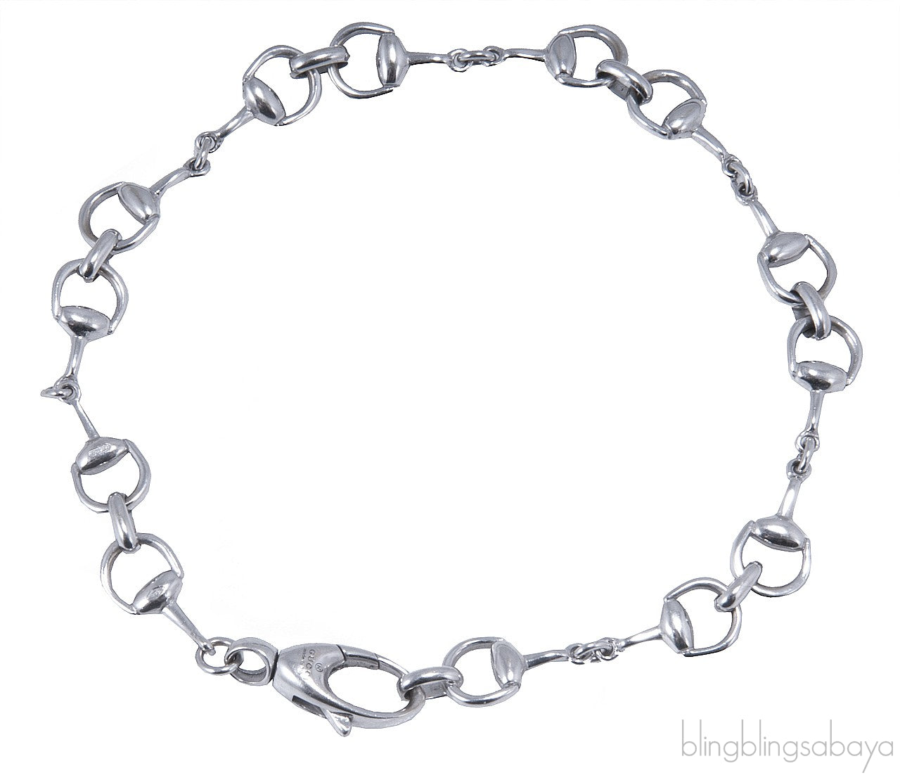 White Gold Horsebit Bracelet