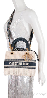 Lady Dior Natural Wicker & Dior Oblique Medium