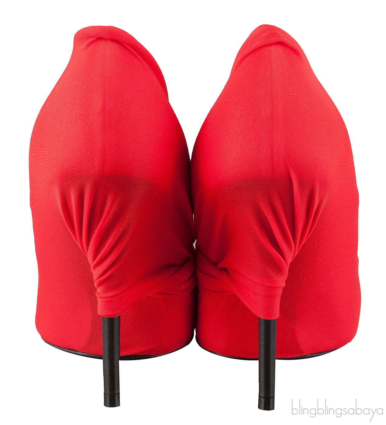 Red Pointy Wrap Pump