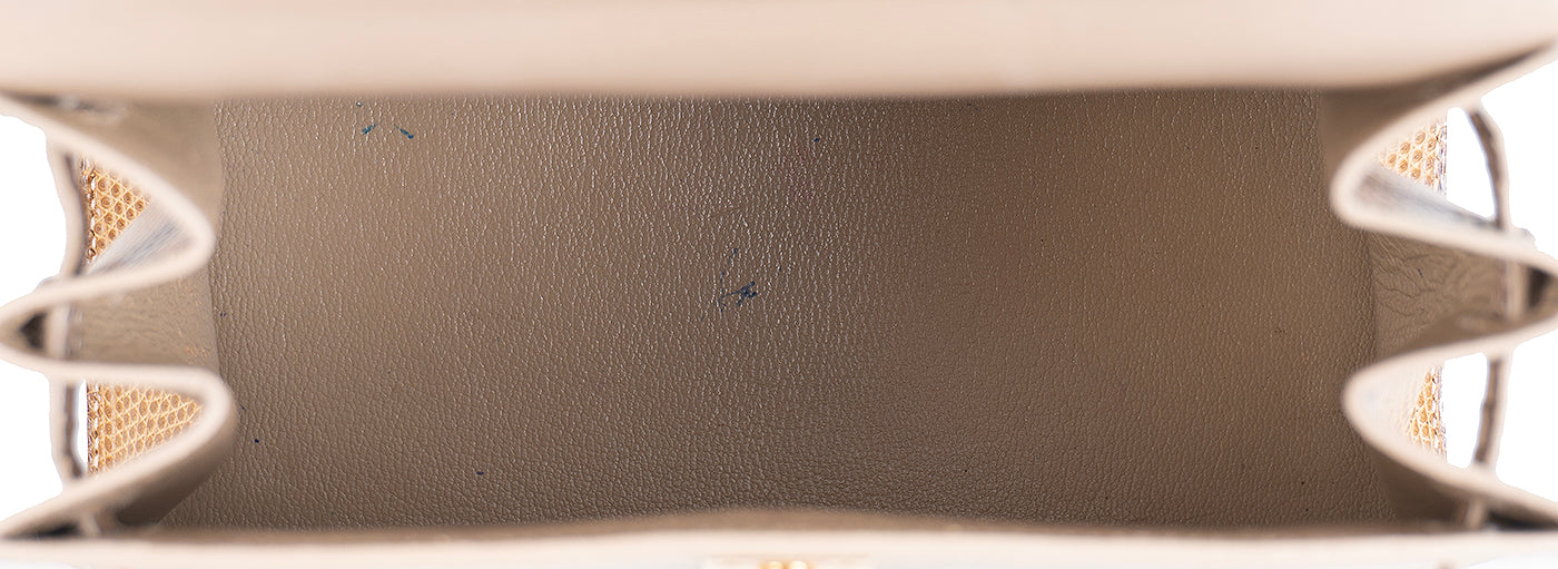 Hermes Vintage Mini Kelly 20 Lizard Ficelle GHW