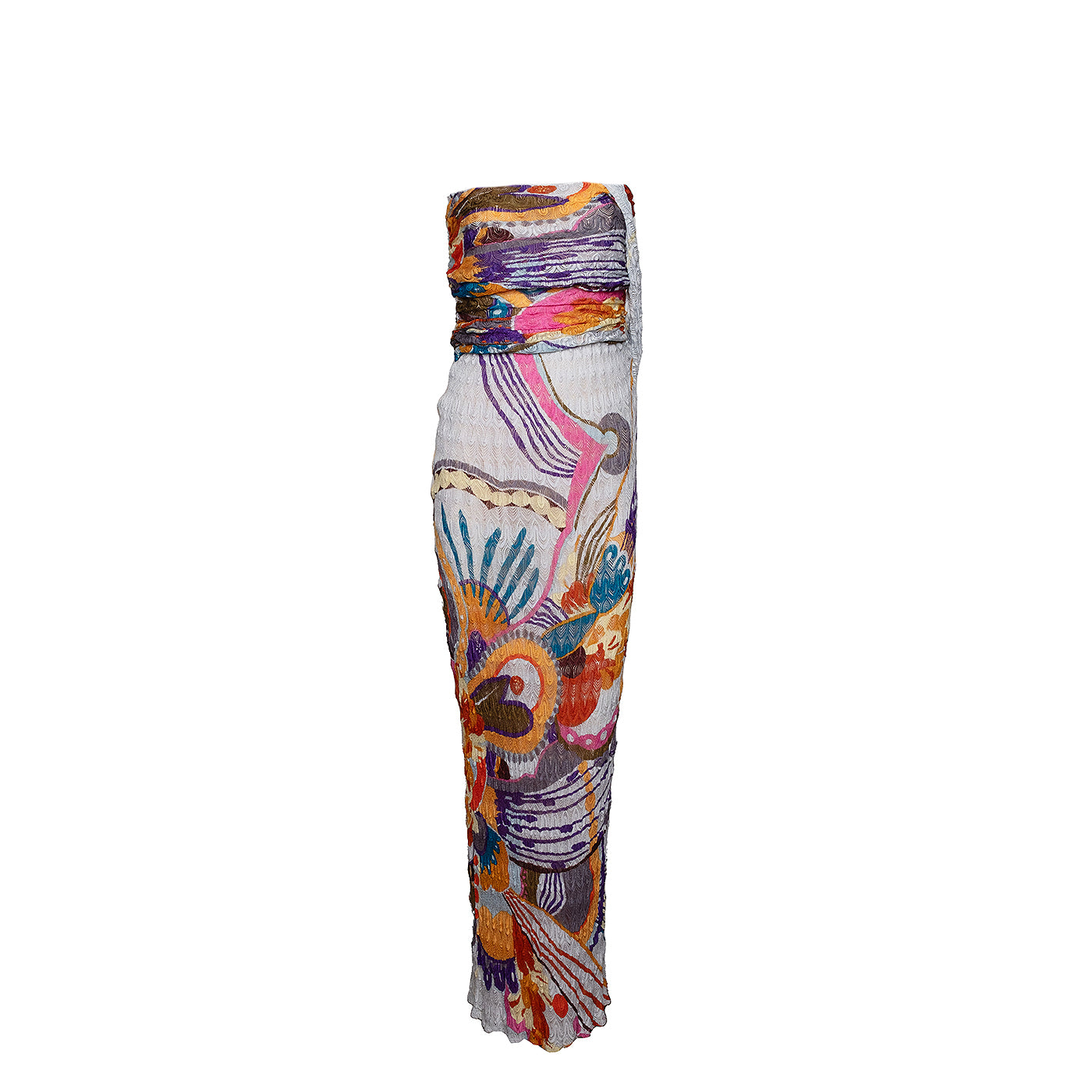 Missoni Tube Gathered Multicolor Printed Dress