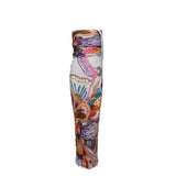 Missoni Tube Gathered Multicolor Printed Dress