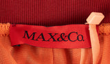 Max & Co. Rusty Orange Pleated Skirt M