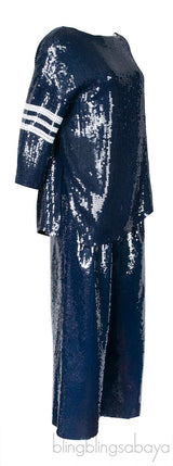 Blue Sequin Embellished Top & Trouser