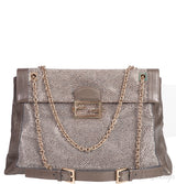 Grey Crystal Embellished Shoulder Bag
