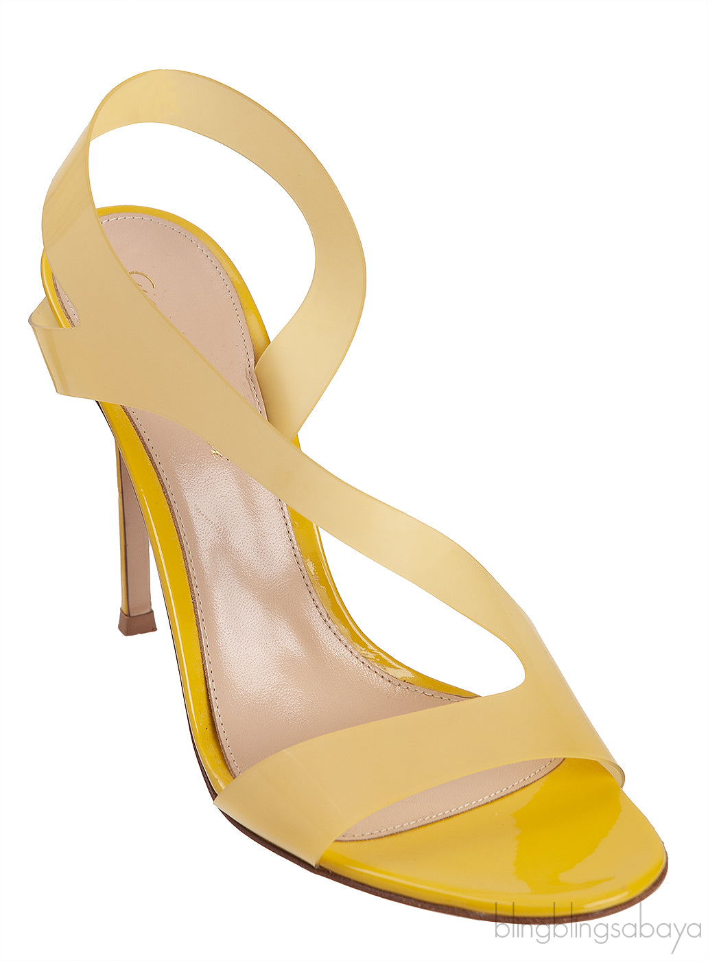 Yellow Metropolis PVC Slingback Sandals